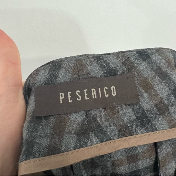 Peserico Plaid Checkered Wool Trouser Pants Size 8 - Picture 8 of 10